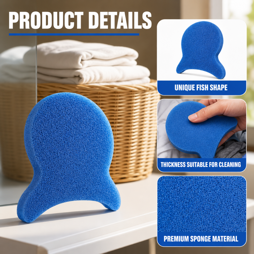 Product details of blue laundry fish pet hair remover