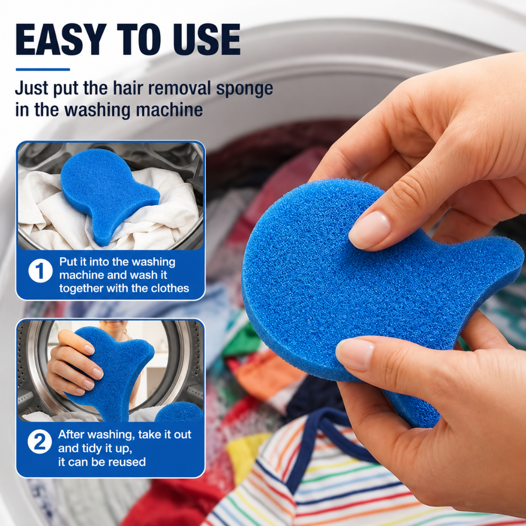 Easy to use reusable pet hair remover laundry fish