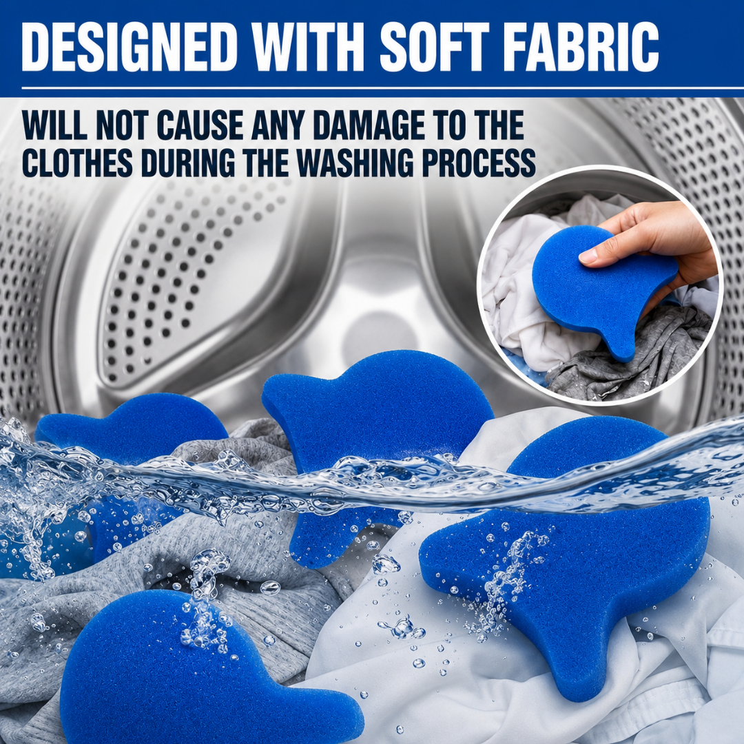 Laundry fish designed with soft fabric for clothes washing